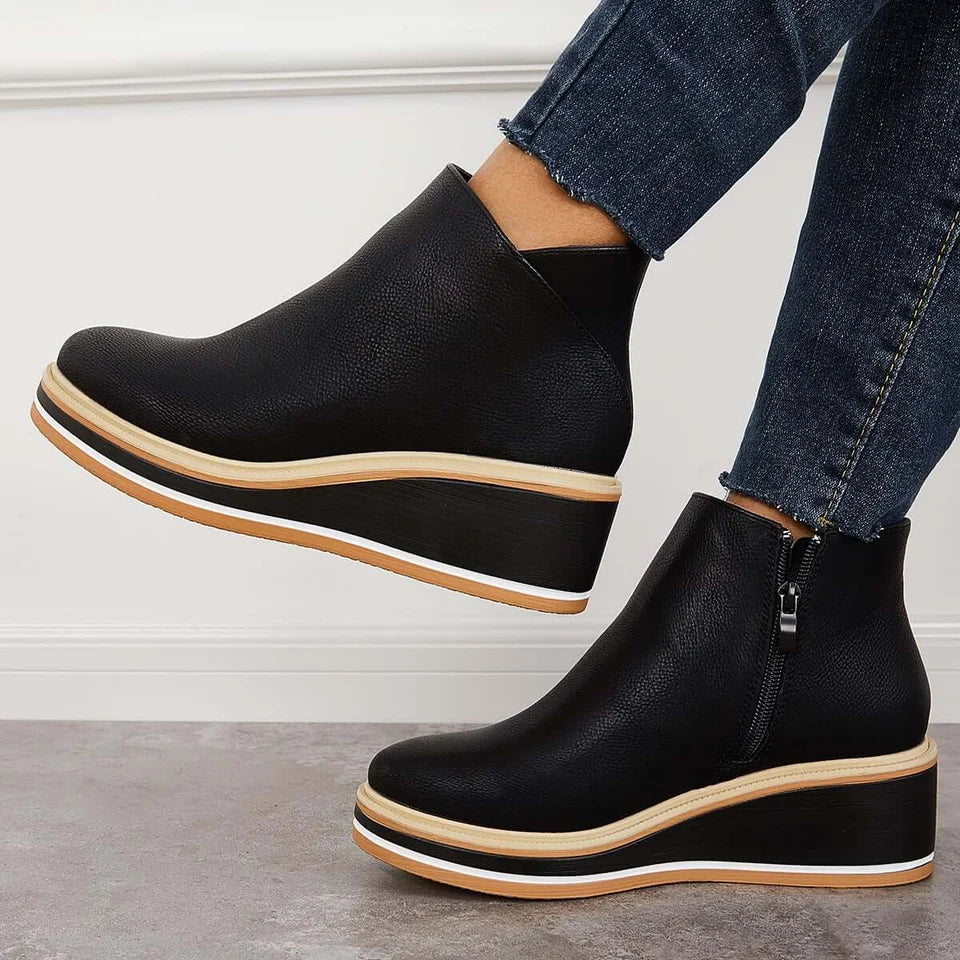 Chic Ankle Boot with Side Zipper