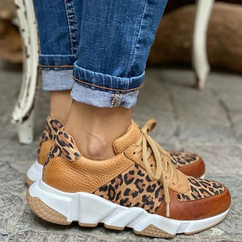 Judith™ Leopard Print Trendy Sneakers