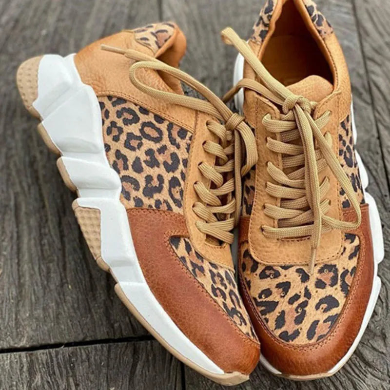 Judith™ Leopard Print Trendy Sneakers