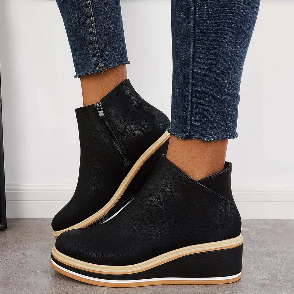 Chic Ankle Boot with Side Zipper