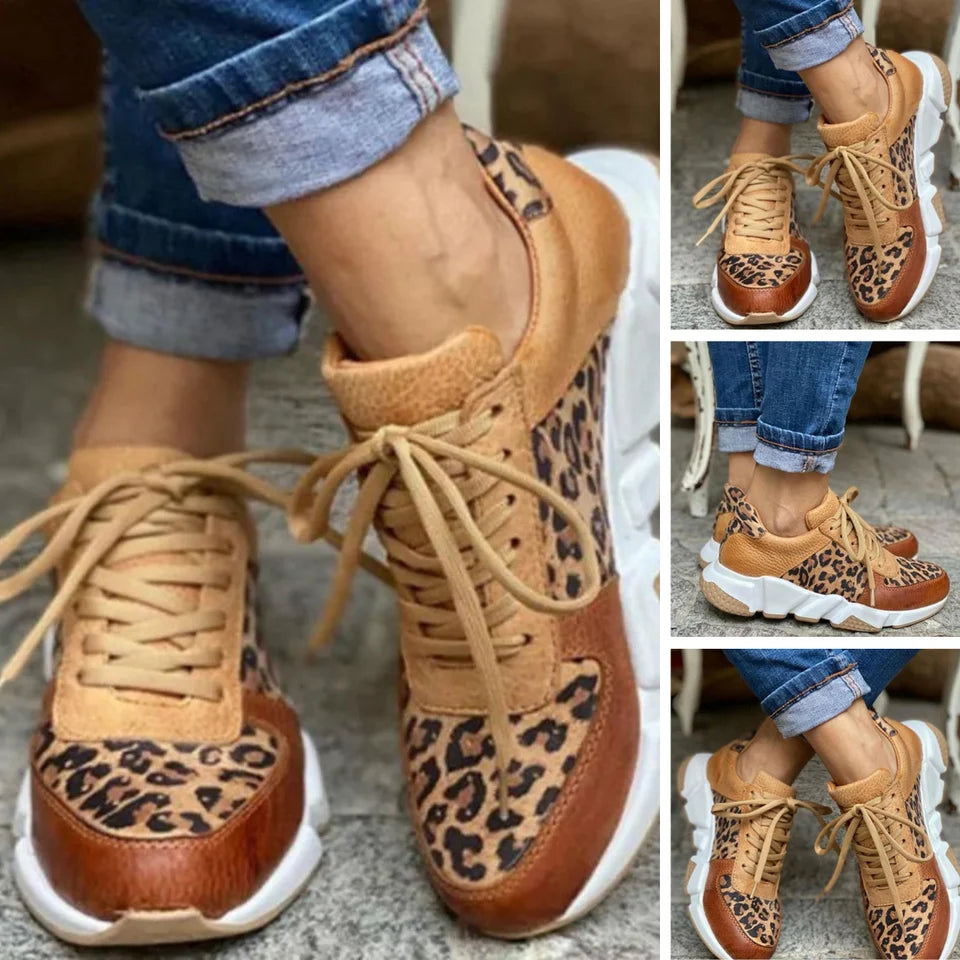 Judith™ Leopard Print Trendy Sneakers