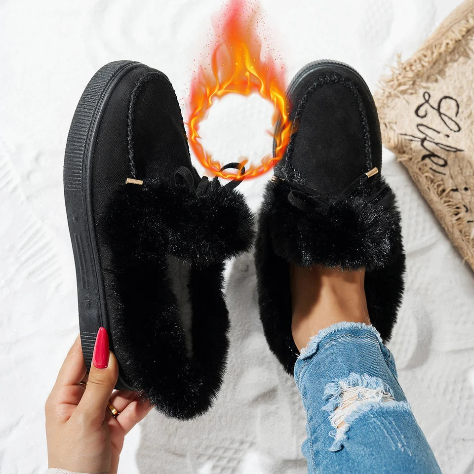 Fleeceforede modesneakers til damer