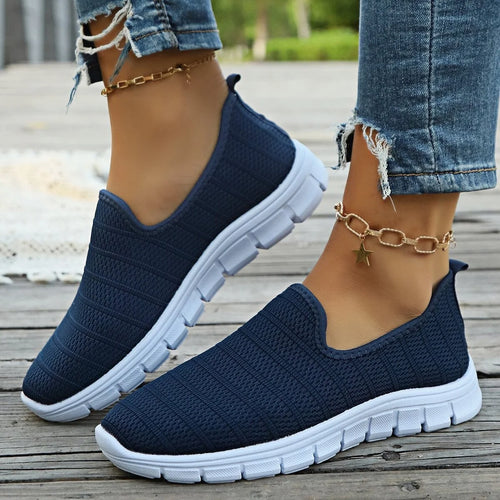 Smarte slip-on sneakers til kvinder med fleksibel sål