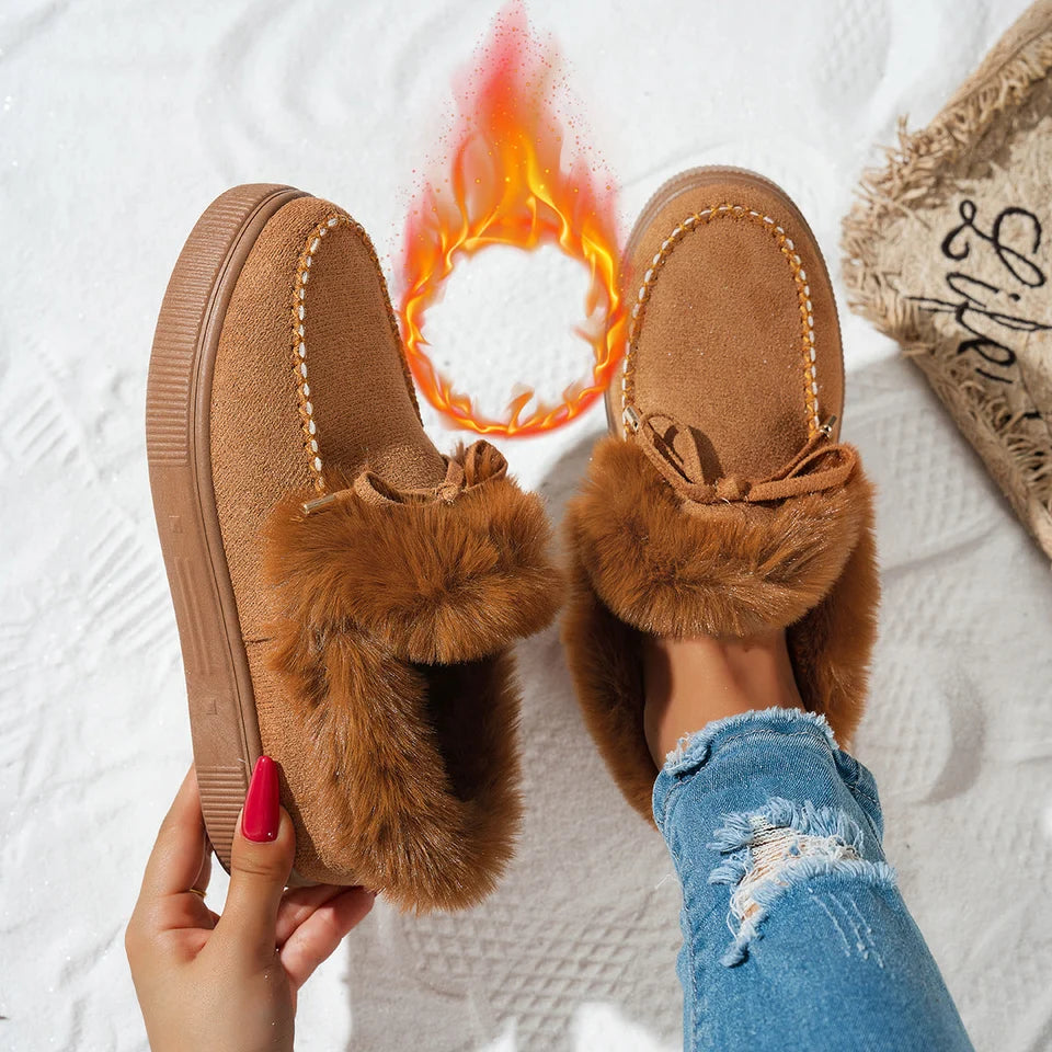 Fleeceforede modesneakers til damer
