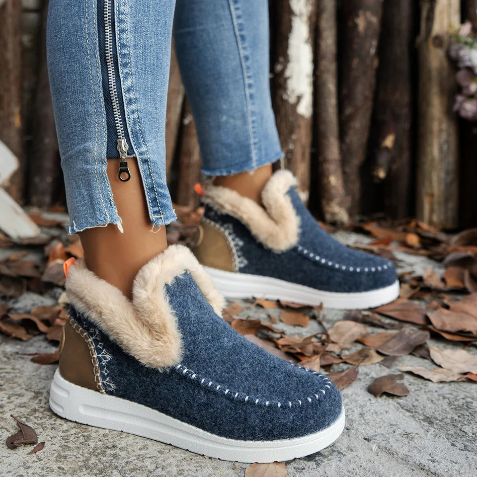 Moderigtige sneakers til damer med for, velcrolukning og skridsikker sål