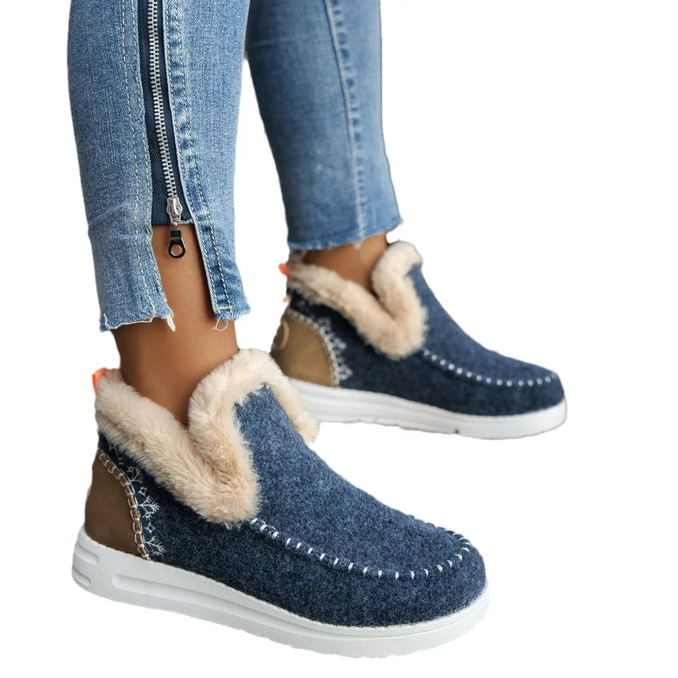 Moderigtige sneakers til damer med for, velcrolukning og skridsikker sål