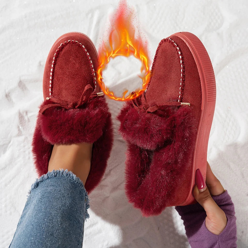 Fleeceforede modesneakers til damer