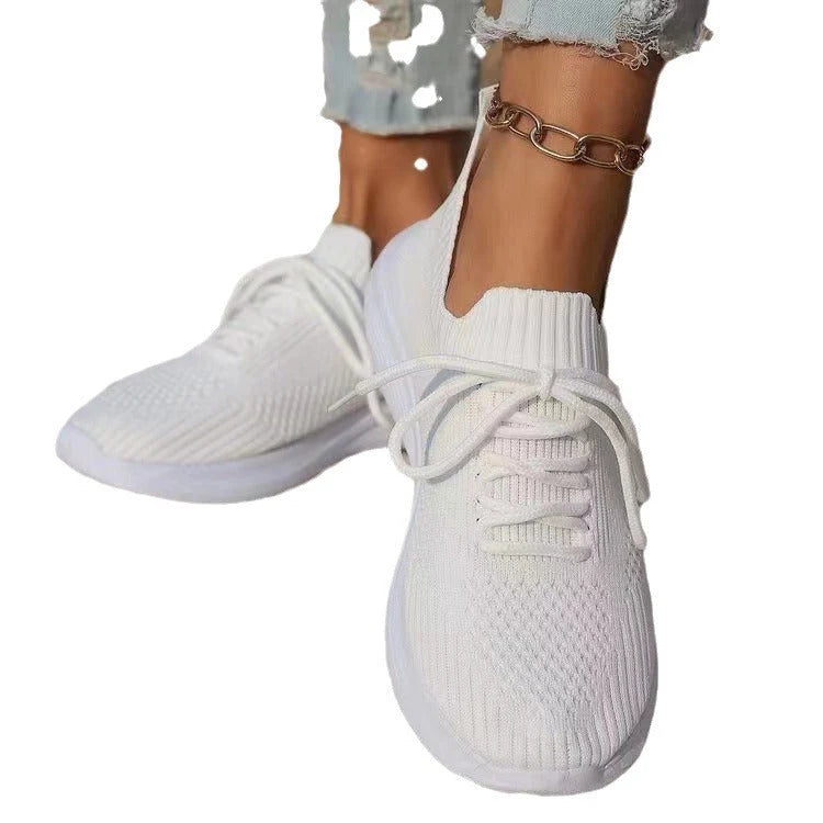 Elastiske striksneakers til kvinder med støttende indersål