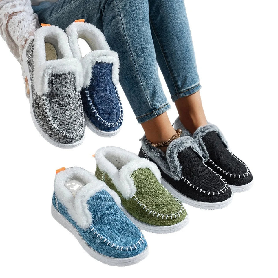 Dame-sneakers med varmt for til hverdag