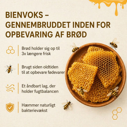 Premium brødposer i 100% bomuld med bivoks