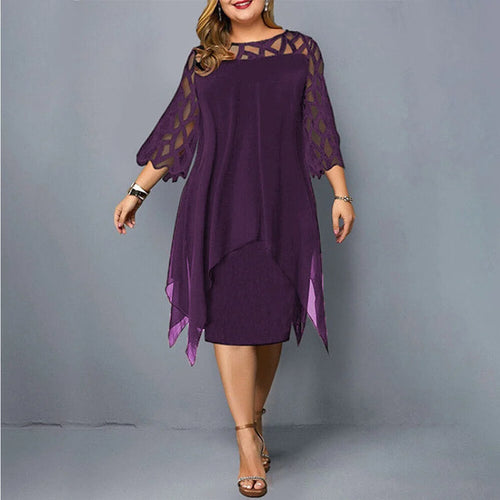 Chic plus-size midikjole til enhver anledning