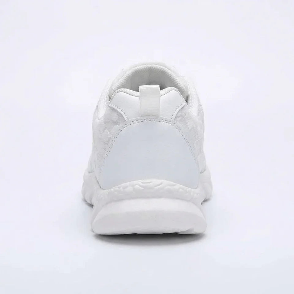 Chunky Sole Women's Lacing Sneakers with Mesh Upper