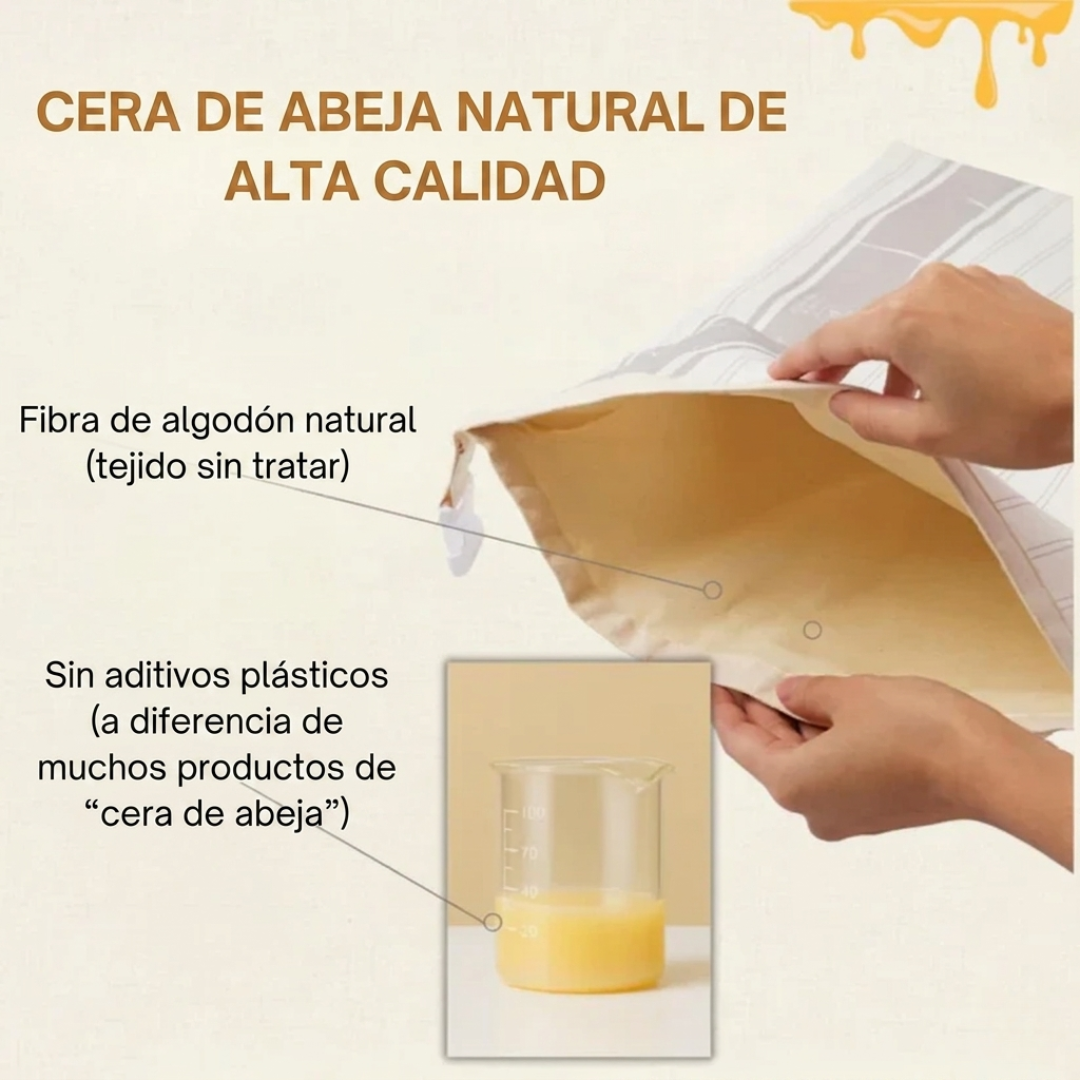 Bolsas de Pan Premium de Algodón 100% con Cera de Abeja
