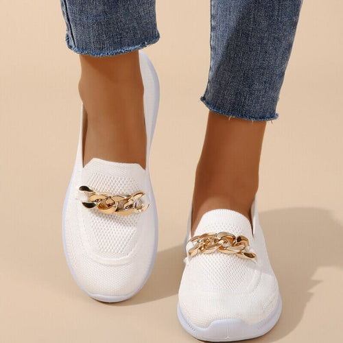 Chikke sneakers med kædedetalje